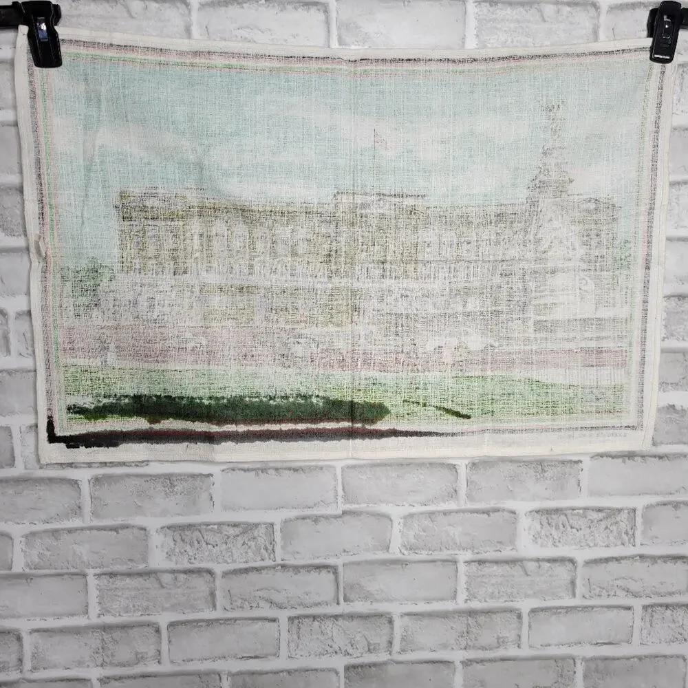 Vintage Buckingham Palace London Tapestry Tea Towel